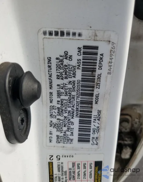 2008 Toyota Corolla Ce из США, поврежденный, VIN 1NXBR32E78Z050550